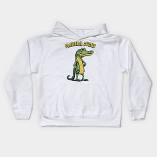 Florida Sucks / Retro Alligator Design Kids Hoodie